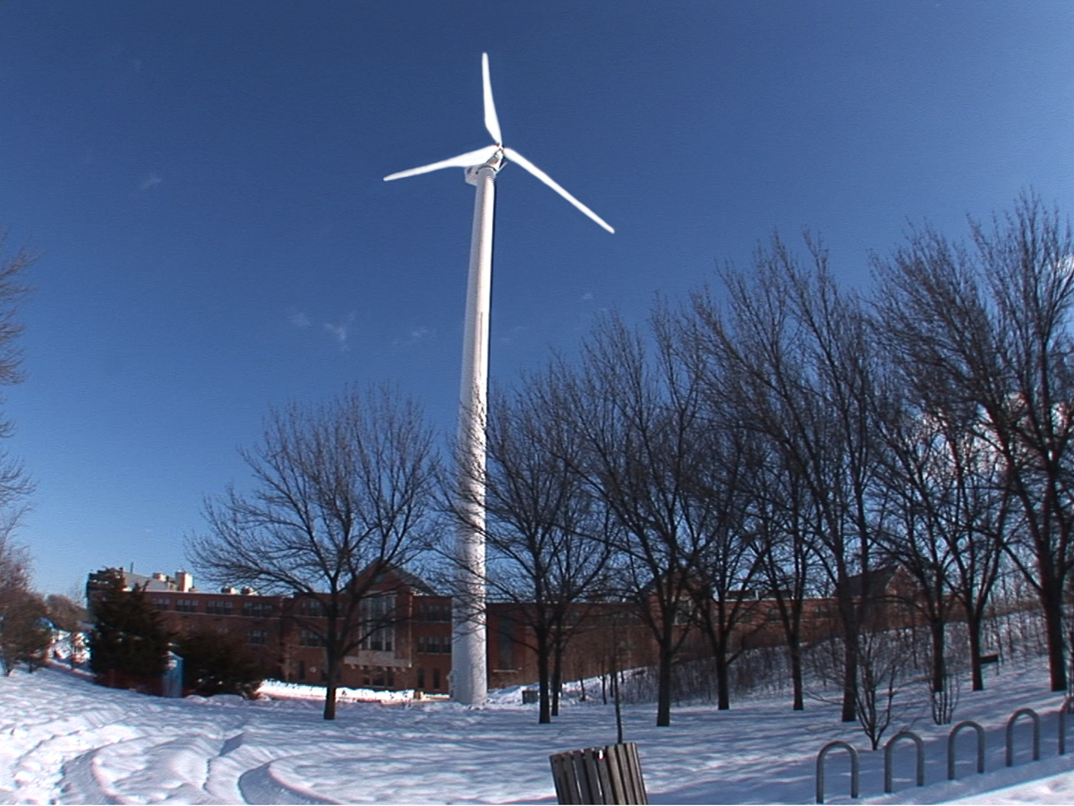 Wind turbine in Medford MA