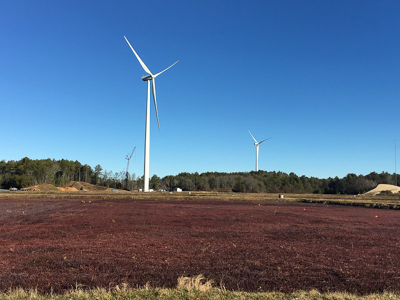 Wind turbines in Plymouth, MA