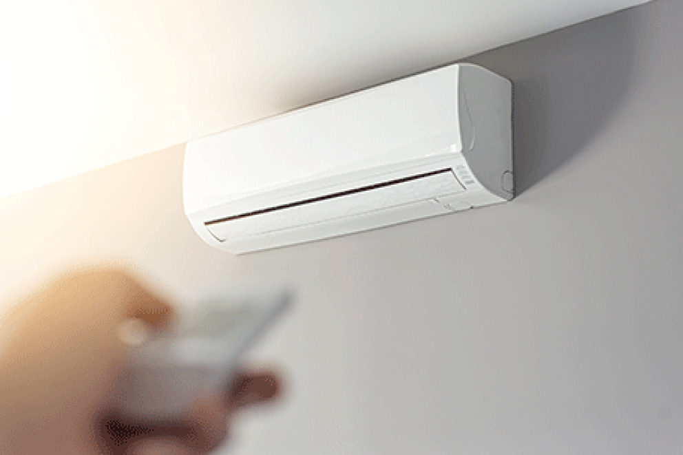 hand turning heat pump on