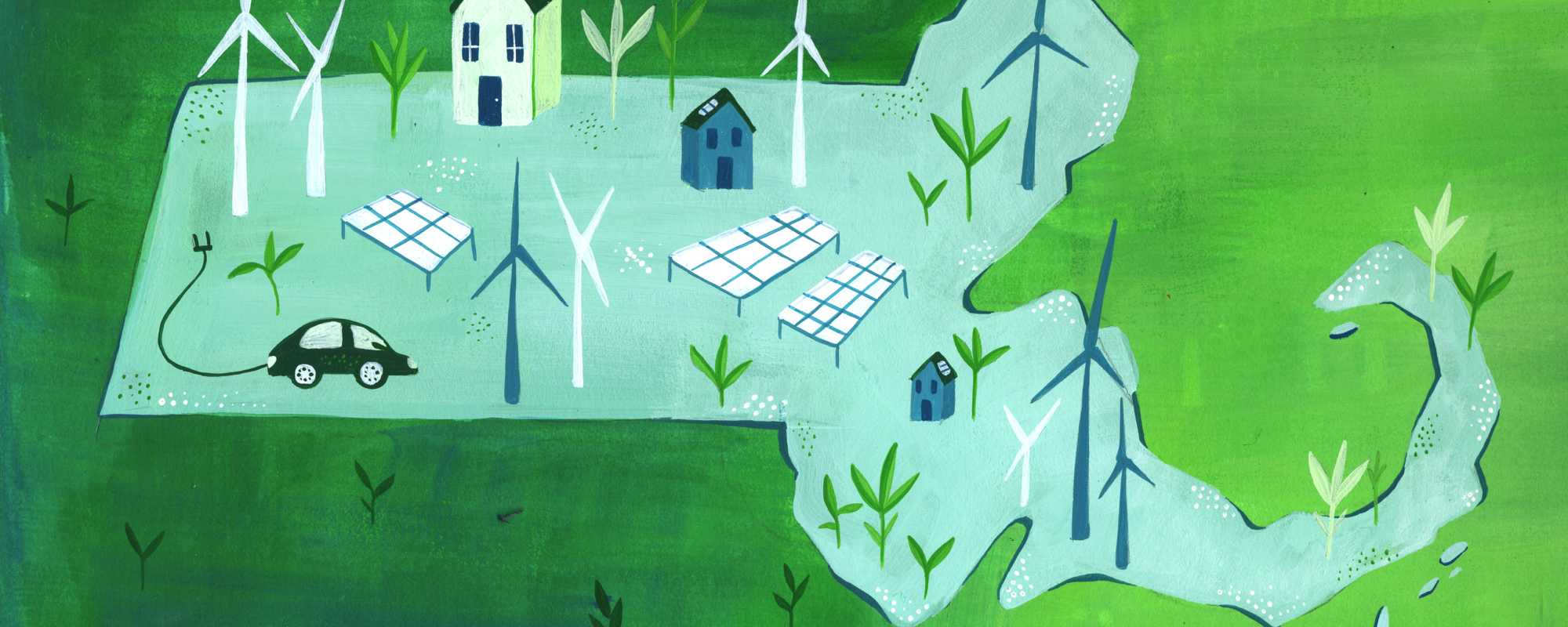 Renewable Energy Hub Wind Power Farming on Green Island Stock Illustration  - Illustration of sustainability, clean: 288964709